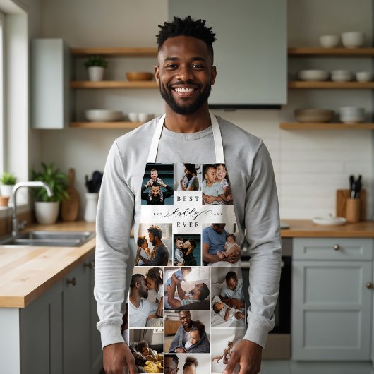 Beste papa ooit script vaders dag fotocollage schort