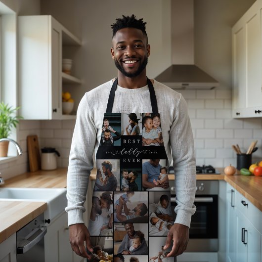 Beste papa ooit script vaders dag fotocollage schort