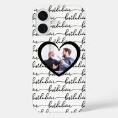 Beste Papa Ooit Script Zwart Wit Foto Case-Mate iPhone Case (Achterkant)