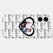 Beste Papa Ooit Script Zwart Wit Foto Case-Mate iPhone Case (Achterkant (horizontaal))