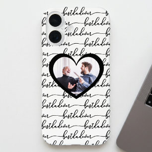 Beste Papa Ooit Script Zwart Wit Foto iPhone 16 Hoesje