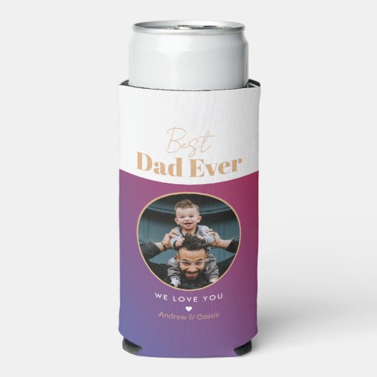 Beste papa ooit seltzer blikjeskoeler (Seltzer Voorkant)