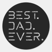 Beste papa ooit Shirt Modern Developer Programmer  Ronde Sticker (Voorkant)