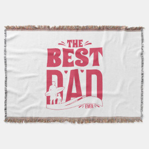 Beste Papa Ooit – Silhouet van Vader en Kind die S Deken