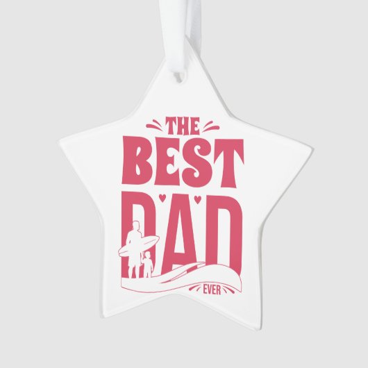 Beste Papa Ooit – Silhouet van Vader en Kind die S Ornament (voorkant)