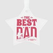 Beste Papa Ooit – Silhouet van Vader en Kind die S Ornament (voorkant)