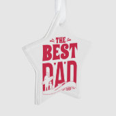 Beste Papa Ooit – Silhouet van Vader en Kind die S Ornament (voorkant)