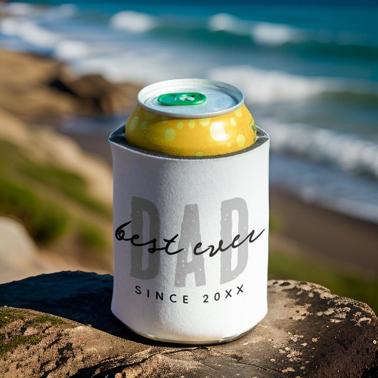 Beste papa ooit sinds 20XX Modern Simple Preppy Blikjeskoeler