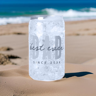 Beste papa ooit sinds 20XX Modern Simple Preppy Blikvorm Glas