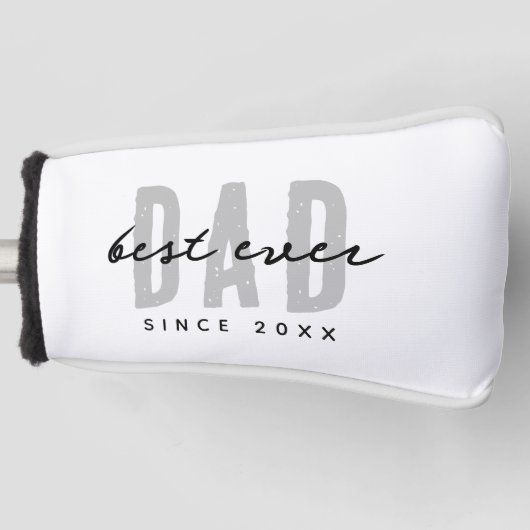 Beste papa ooit sinds 20XX Modern Simple Preppy Golfheadcover (Voorkant)