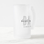 Beste papa ooit sinds 20XX Modern Simple Preppy Matglas Bierpul (Voorkant rechts)