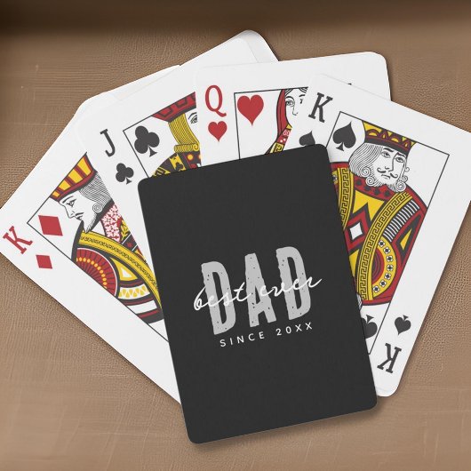 Beste papa ooit sinds 20XX Modern Simple Preppy Pokerkaarten