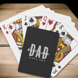 Beste papa ooit sinds 20XX Modern Simple Preppy Pokerkaarten<br><div class="desc">Dit eenvoudige en moderne ontwerp bestaat uit san serif typografie.</div>