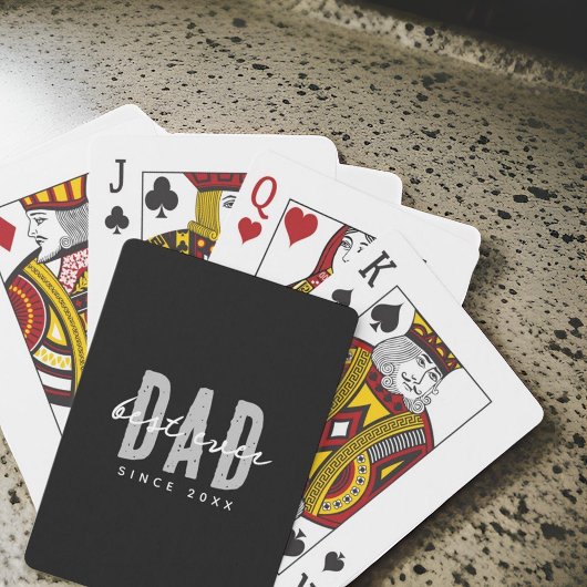 Beste papa ooit sinds 20XX Modern Simple Preppy Pokerkaarten