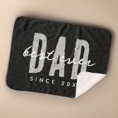 Beste papa ooit sinds 20XX Modern Simple Preppy Sherpa Deken