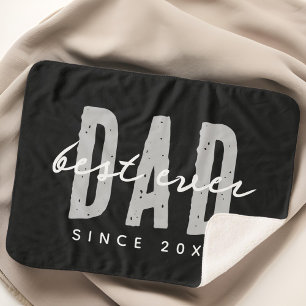 Beste papa ooit sinds 20XX Modern Simple Preppy Sherpa Deken
