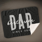 Beste papa ooit sinds 20XX Modern Simple Preppy Sherpa Deken