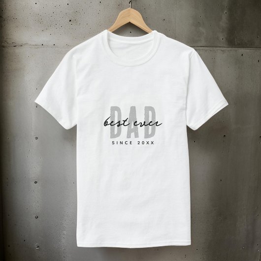 Beste papa ooit sinds 20XX Modern Simple Preppy T-shirt
