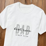 Beste papa ooit sinds 20XX Modern Simple Preppy T-shirt<br><div class="desc">Dit eenvoudige en moderne ontwerp bestaat uit san serif typografie.</div>