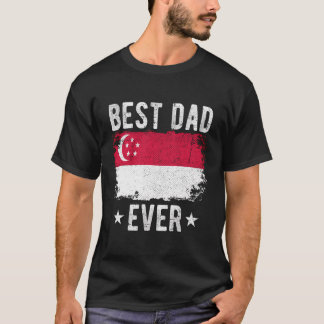 Beste papa ooit Singapore vlag Beste Singaporese p T-shirt