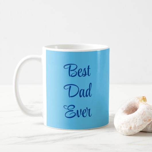 Beste papa ooit Sjabloon Lichtblauw Typografie Koffiemok (Met donut)