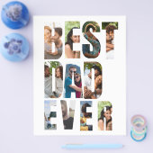 Beste papa ooit | Sjabloon voor fotocollage Flyer (Enkel)