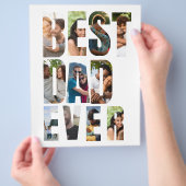 Beste papa ooit | Sjabloon voor fotocollage Flyer (Hand)
