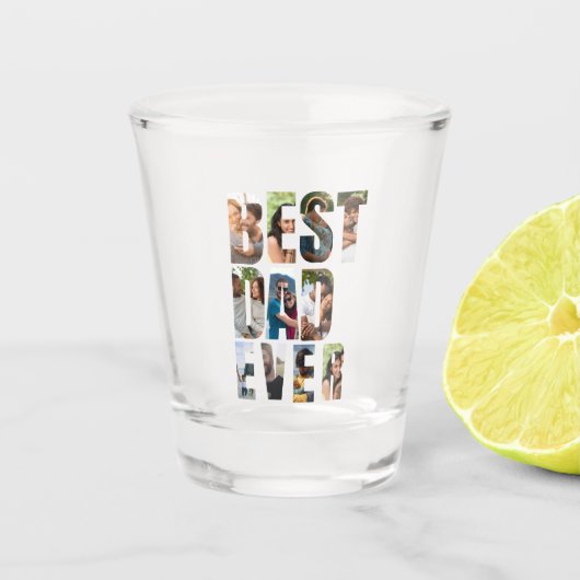 Beste papa ooit | Sjabloon voor fotocollage Shot Glas (Voorkant)