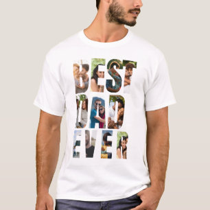 Beste papa ooit   Sjabloon voor fotocollage T-shirt