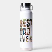 Beste papa ooit | Sjabloon voor fotocollage Waterfles (Achterkant)