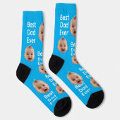 Beste papa ooit sokken, sokken met aangepaste foto (Rechts)