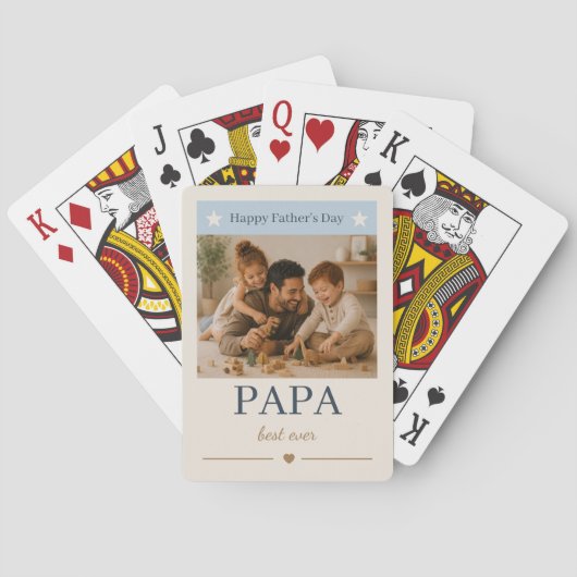 Beste Papa Ooit Speelkaarten - Vaderdag Cadeau (Achterkant)