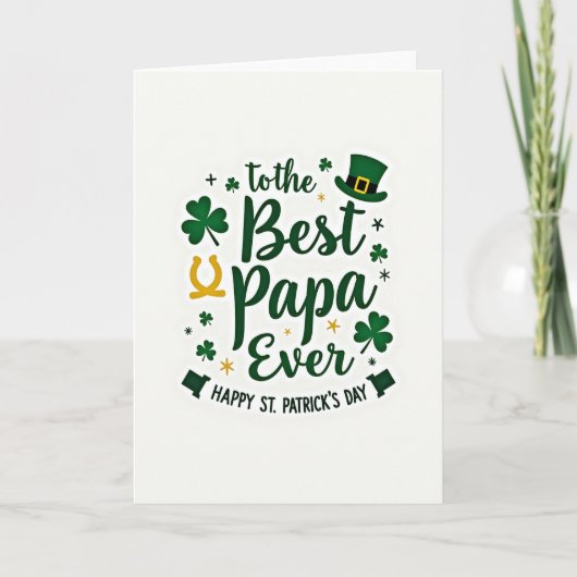 Beste Papa Ooit St. Patrick Kaart (Voorkant)