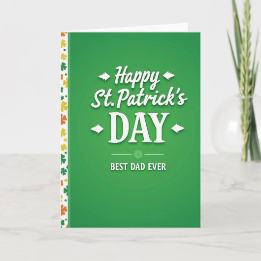 Beste Papa Ooit St. Patrick Kaart (Voorkant)