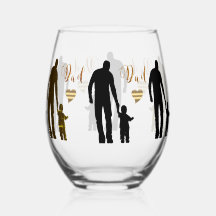 Beste papa ooit Stemless wijnglas