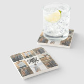  "Beste Papa Ooit" stenen coasters Onderzetter (Zijkant)