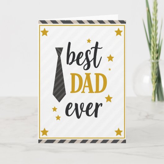 Beste Papa Ooit Sterrenkaart Kaart (Voorkant)