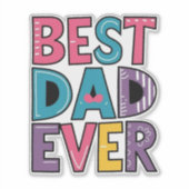 Beste papa ooit sticker (Voorkant)