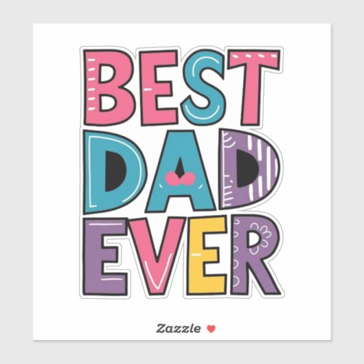 Beste papa ooit sticker (Vel)