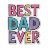 Beste papa ooit sticker (Voorkant)
