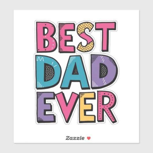 Beste papa ooit sticker (Vel)