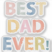 Beste PAPA ooit Sticker (Voorkant)