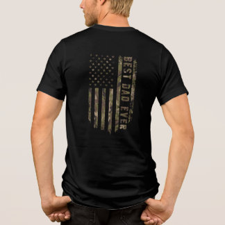 Beste papa ooit - T-shirt met Amerikaanse vlag
