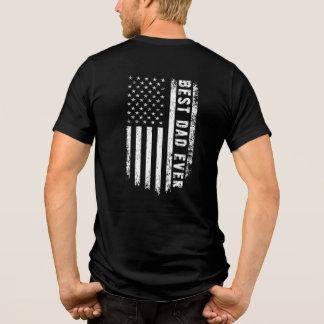 Beste papa ooit - T-shirt met Amerikaanse vlag