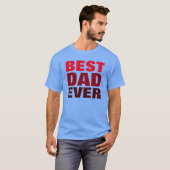 Beste papa ooit T-shirt Rood Blauw Vaderdag Gift (Voorkant volledig)