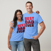 Beste papa ooit T-shirt Rood Blauw Vaderdag Gift (Unisex)