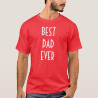 Beste papa ooit T-shirt - Rood Wit Grappige T - sh