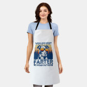 beste papa ooit t-shirt werelds beste scheter schort (Gedragen)