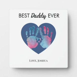 Beste papa ooit tafelblad plaquette met ezel fotoplaat
