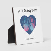 Beste papa ooit tafelblad plaquette met ezel fotoplaat (Voorkant)